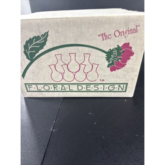 VTG “The Original” Floral Seven And Floral Design Glass Flower Arrangement Vases - Picture 15 of 15